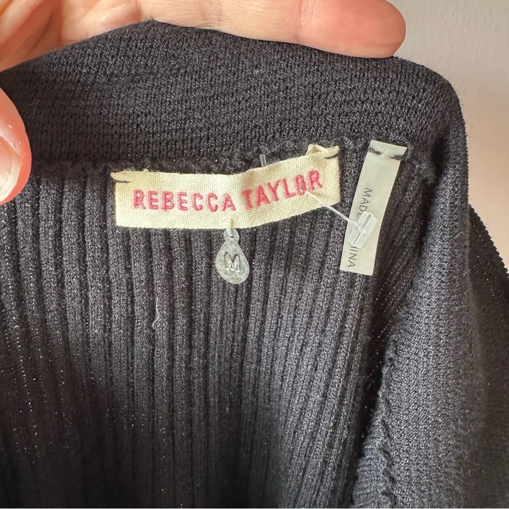 Rebecca Taylor Women’s Black Pleated Stretch Skirt Size Medium‎
